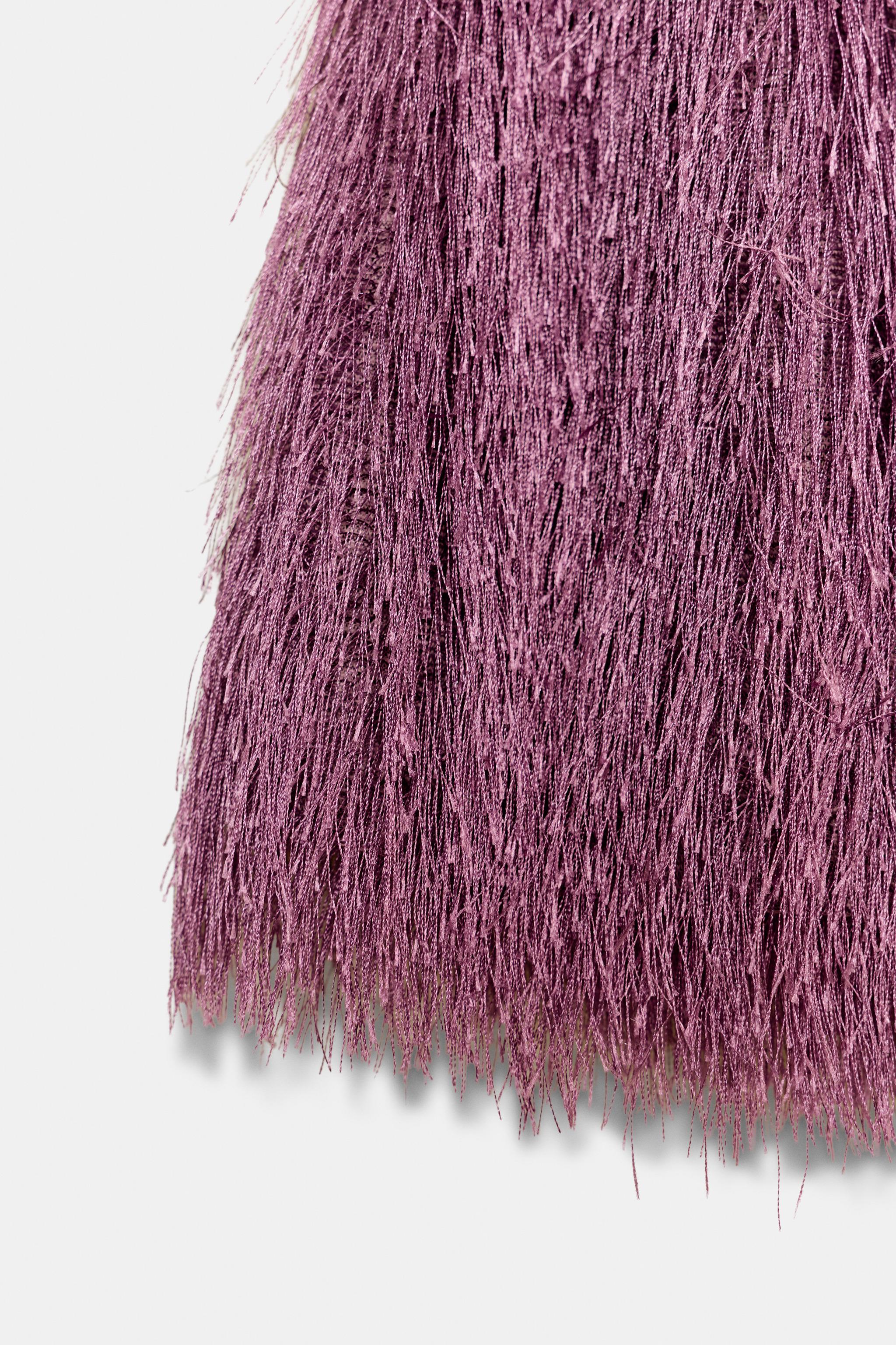 SHORT FRINGED SKIRT
